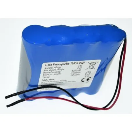 Ver mais grande Pack de Baterias de Lítio 18650 7.4 V 5200mAh