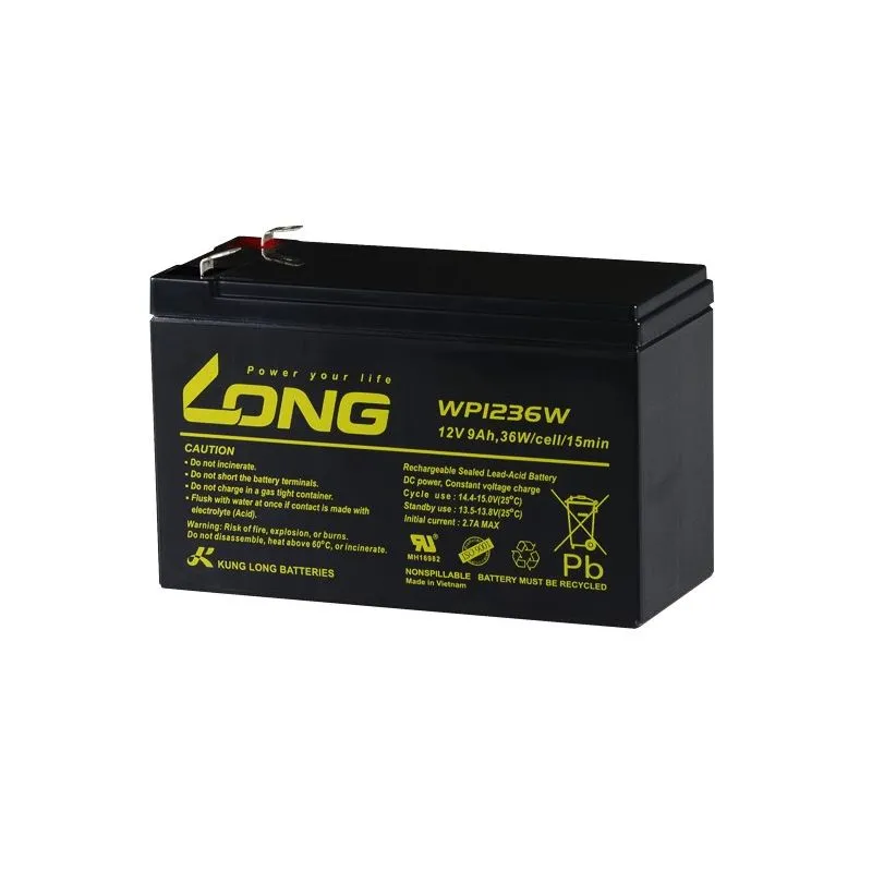 Bateria de Chumbo-Ácido AGM 12V 9Ah LONG WP1236W
