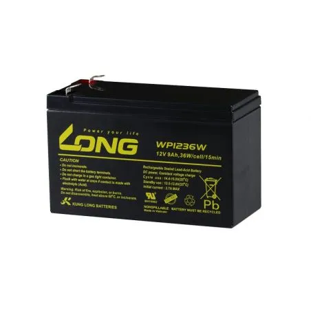 Bateria de Chumbo-Ácido AGM 12V 9Ah LONG WP1236W