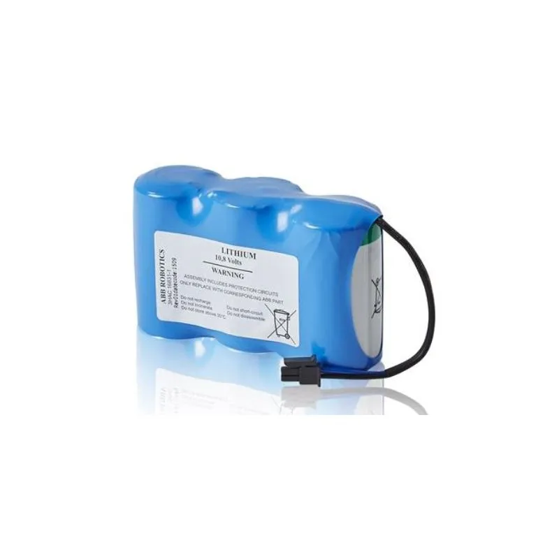 Bateria de Lítio 3HAC16831-1 (Pilhas LiSOCl2 + Conector) para Robôs ABB 10.8V e 17000mAh