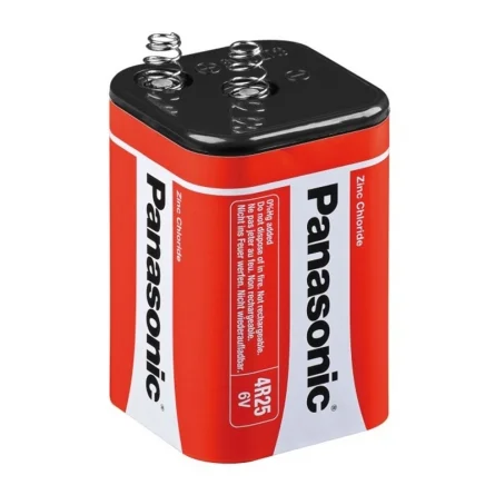 Pilhas de Bloco de Cloreto de Zinco Especiais Panasonic 4R25 6V (1 Unidade)