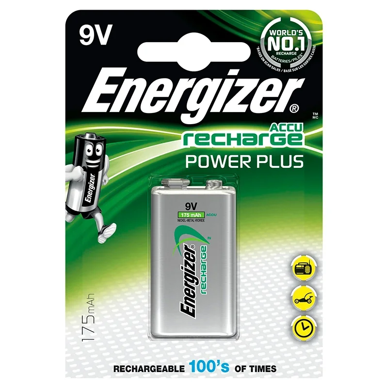 Pilhas Recarregáveis Energizer 9V 175 MAh