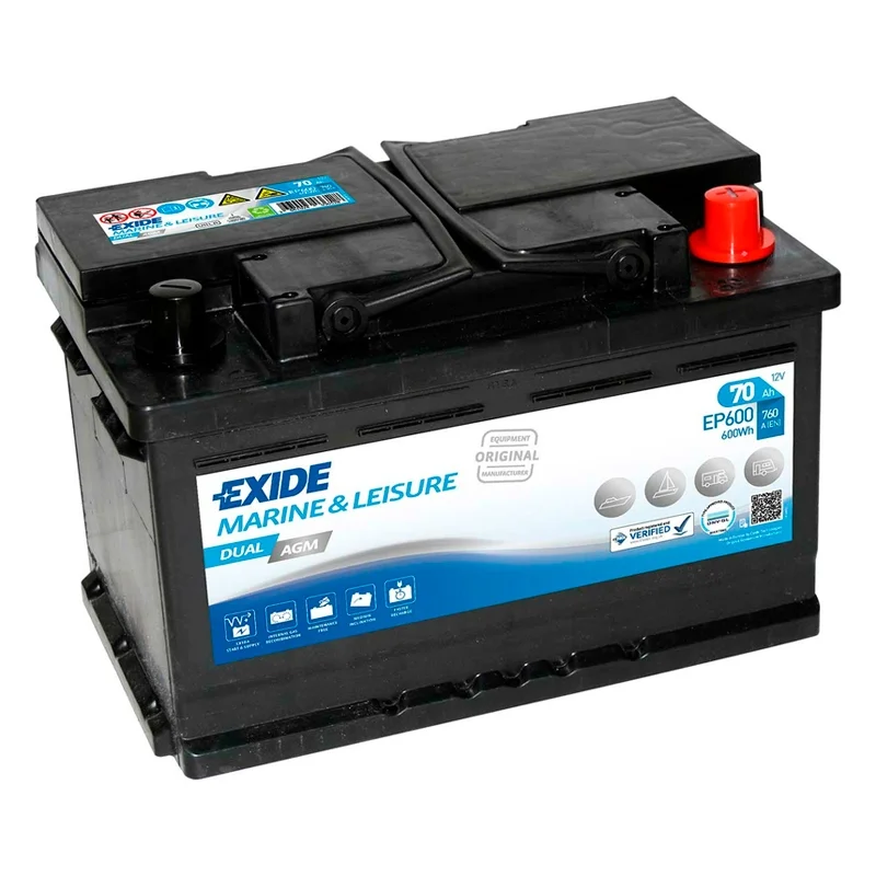 Bateria Exide EP600 Dual AGM 70Ah