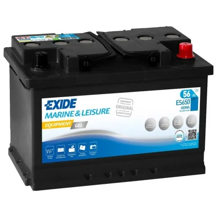 Bateria Exide ES650 GEL 56Ah