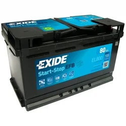 Bateria Exide Start Stop EFB EL800 80Ah