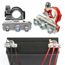 Conector de terminal de bateria automotiva para 3 cabos