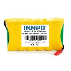 Bateria 7.2 v 2000mah conector JST BEC