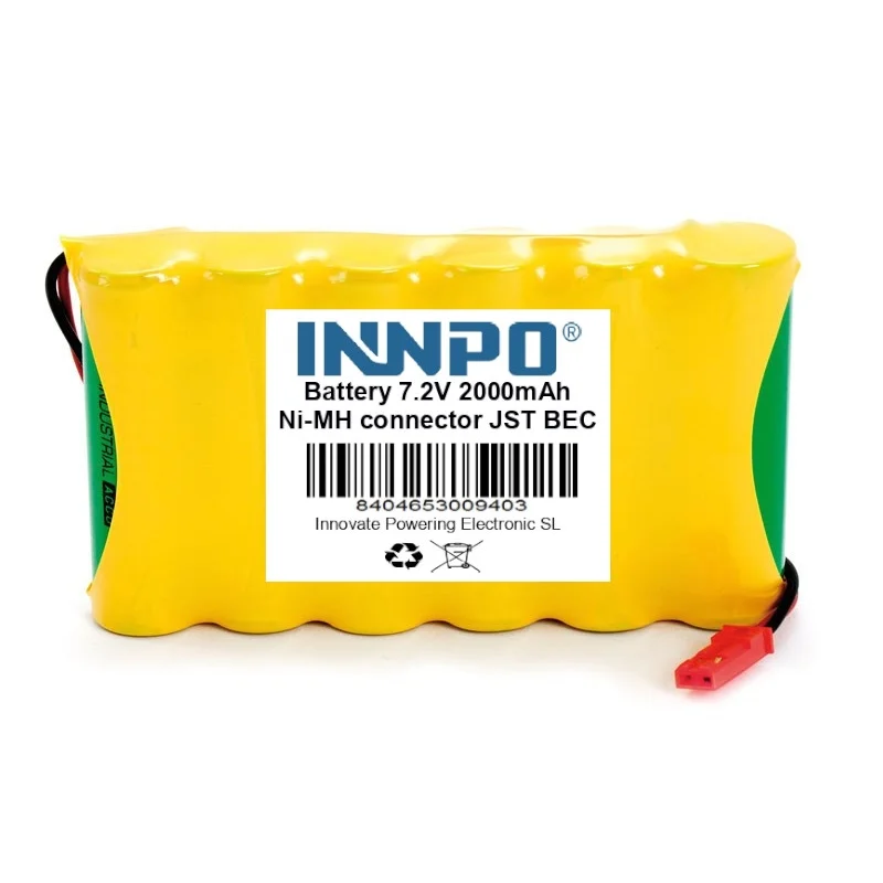 Bateria 7.2 v 2000mah conector JST BEC