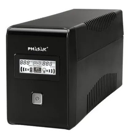 UPS Phasak 1000VA LCD USB com proteção para RJ45