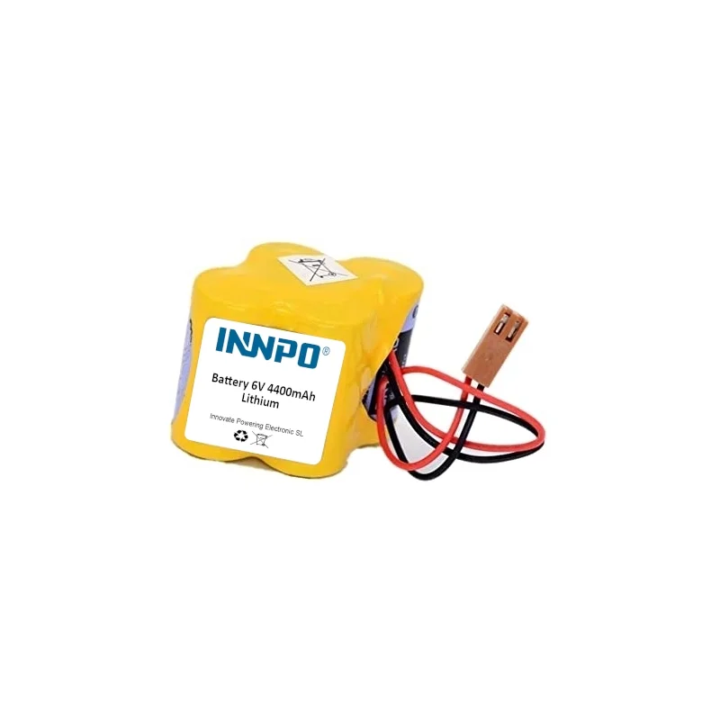Bateria Lítio + Conector A068-6114-K504 PLC 6V 4400mAh