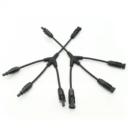 Conector solar MC4 triplo com cabo