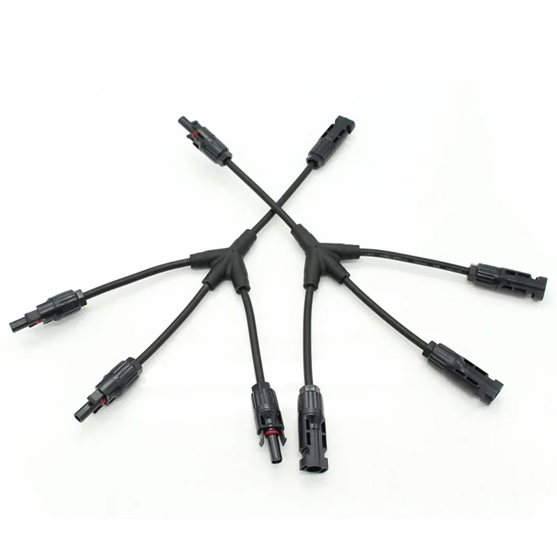 Conector solar MC4 triplo com cabo