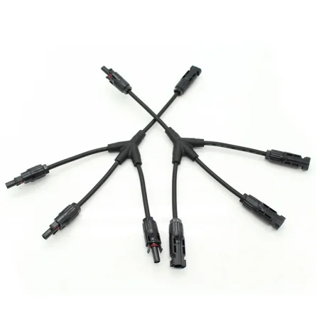 Conector solar MC4 triplo com cabo
