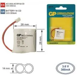 Bateria Telefone sem fio T328 2.4 V 300mah