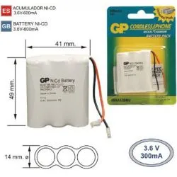 Bateria Telefone sem fio T110 3.6 V 600mAh