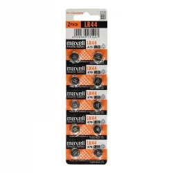 Pilhas Botão Alcalinas Maxell LR44 (10 Unidades)