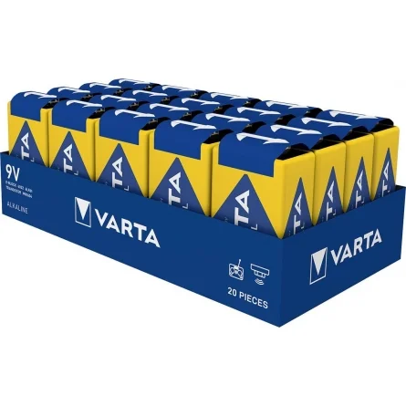 Pilhas Varta Industrial Pro 9V 6LR61 (20 Unidades)