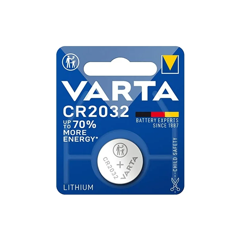 Pilhas Botão Lítio Varta CR2032 (1 Unidade)