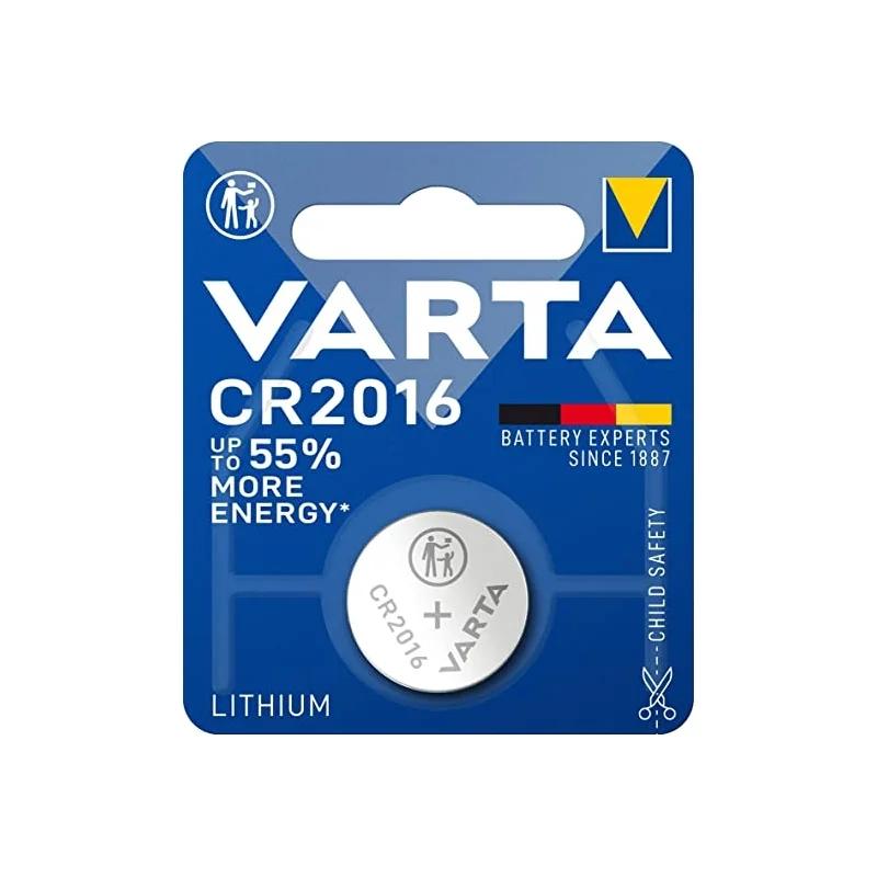 Pilhas Botão Lítio Varta CR2016 (1 Unidade)