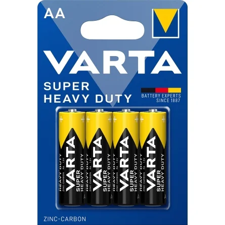 Pilhas Zinco-Carbono Varta AA Super Heavy Duty (4 Unidades)