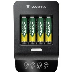 Carregador ultrarrápido Varta LCD para pilhas recarregáveis ​​AA, AAA Ni-Mh com 4 pilhas AA 2100mAh