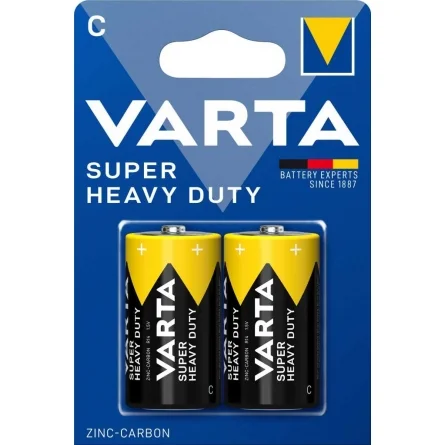 Pilhas Zinco-Carbono Varta C Super Heavy Duty (2 Unidades)