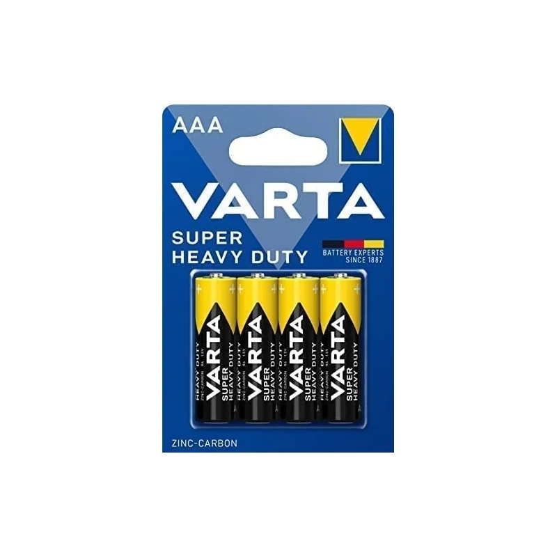 Pilhas Zinco-Carbono Varta AAA Super Heavy Duty (4 Unidades)