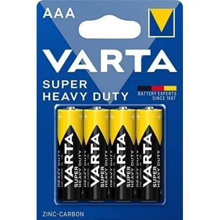Pilhas Zinco-Carbono Varta AAA Super Heavy Duty (4 Unidades)