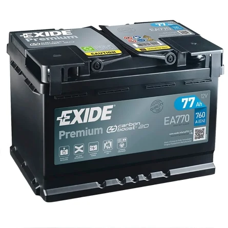 Bateria Exide Premium EA770 77Ah