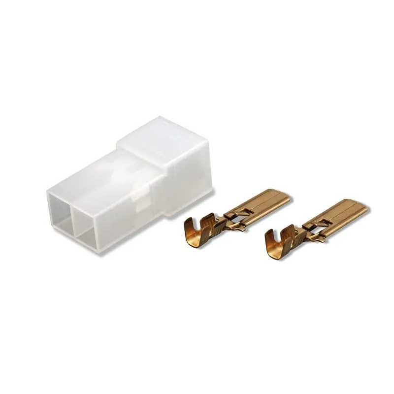 Conector aéreo Faston macho, 2 pinos