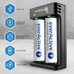 Carregador everActive LC-200 Smart Lithium
