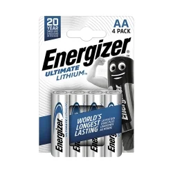 Pilhas de Lítio AA Energizer Ultimate Lithium (4 Unidades)