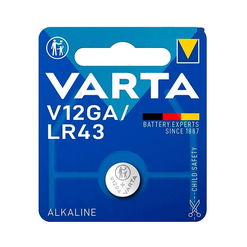 Pilhas Botão Alcalinas Varta V12GA LR43 (1 Unidade)