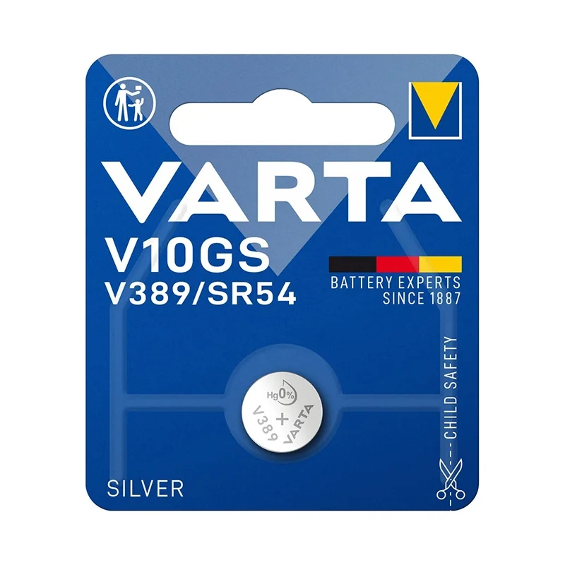 Pilhas de Moeda de Óxido de Prata Varta V10GS V389 SR54 (1 Unidade)