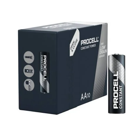 Pilhas Alcalinas Procell AA LR6 Constant Power (10 Unidades)