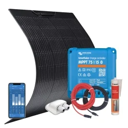 Kit Flexível de Energia Solar 12V 180W com Regulador Victron MPPT
