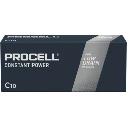 Pilhas Alcalinas C LR14 Duracell Industrial substituídas por Procell Constant Power (10 Unidades)
