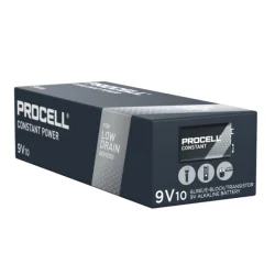 Pilhas Alcalinas Procell 9V 6LR61 Constant Power (10 Unidades)