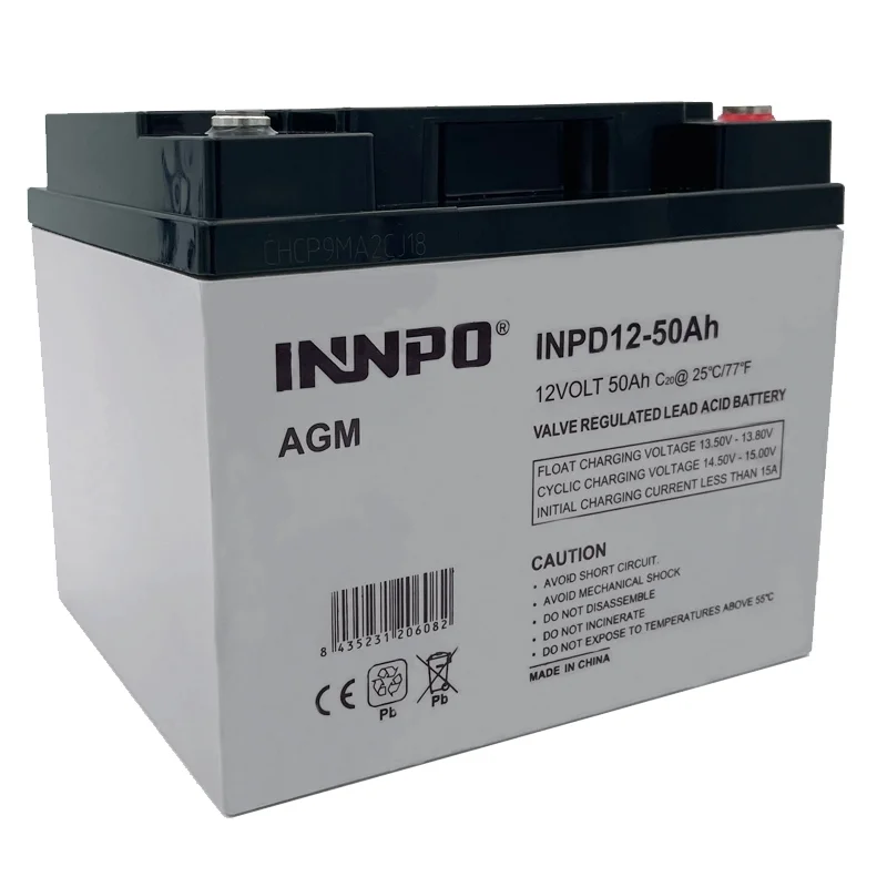 Bateria AGM de Chumbo-Ácido 12V 50Ah