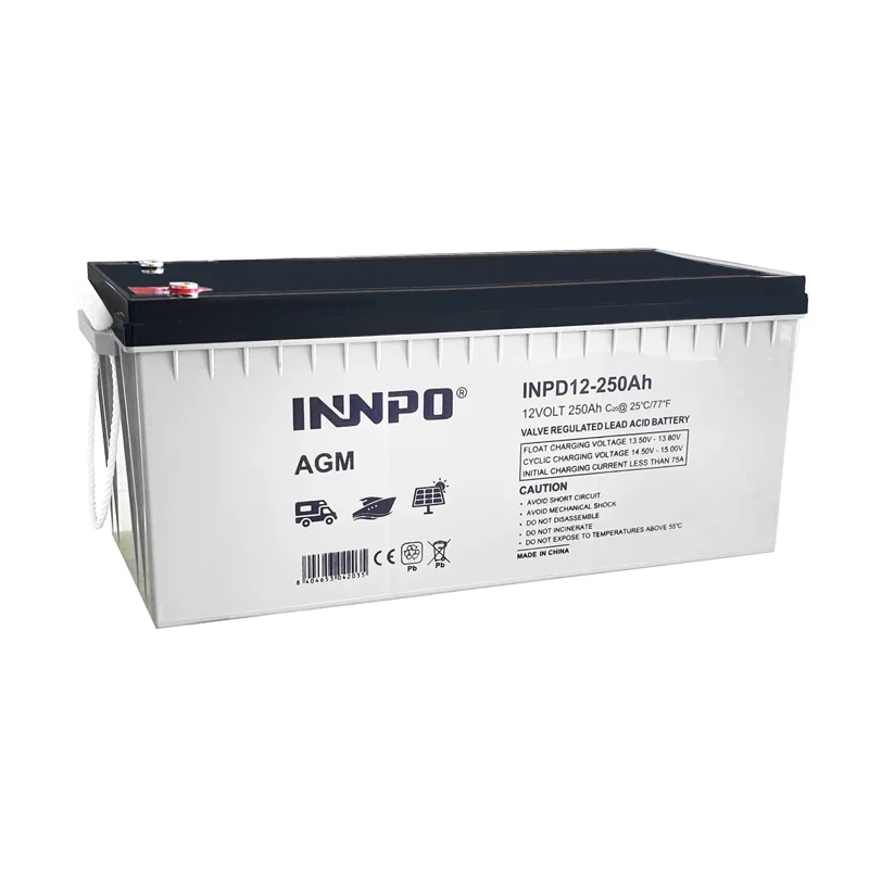 Bateria de Chumbo-Ácido AGM 12V 250Ah 1200A INNPO Marina y Ocio