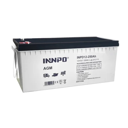 Bateria de Chumbo-Ácido AGM 12V 250Ah 1200A INNPO Marina y Ocio