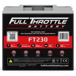 Bateria de Chumbo AGM 12V 20Ah Fullriver FT230 Booster
