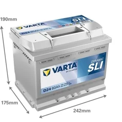 Bateria Varta D24 SLI 60Ah
