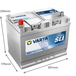 Bateria Varta E24 SLI 70Ah