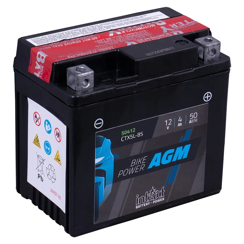 Bateria IntAct AGM CTX5L-BS 4Ah 50A