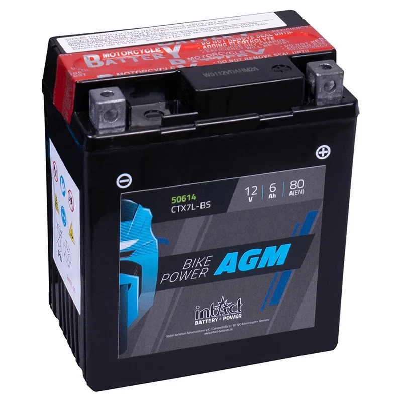 Bateria IntAct AGM CTX7L-BS 6Ah 80A
