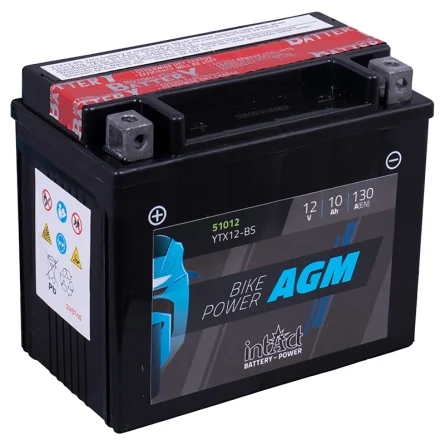 Bateria IntAct AGM CTX12-BS 10Ah 130A