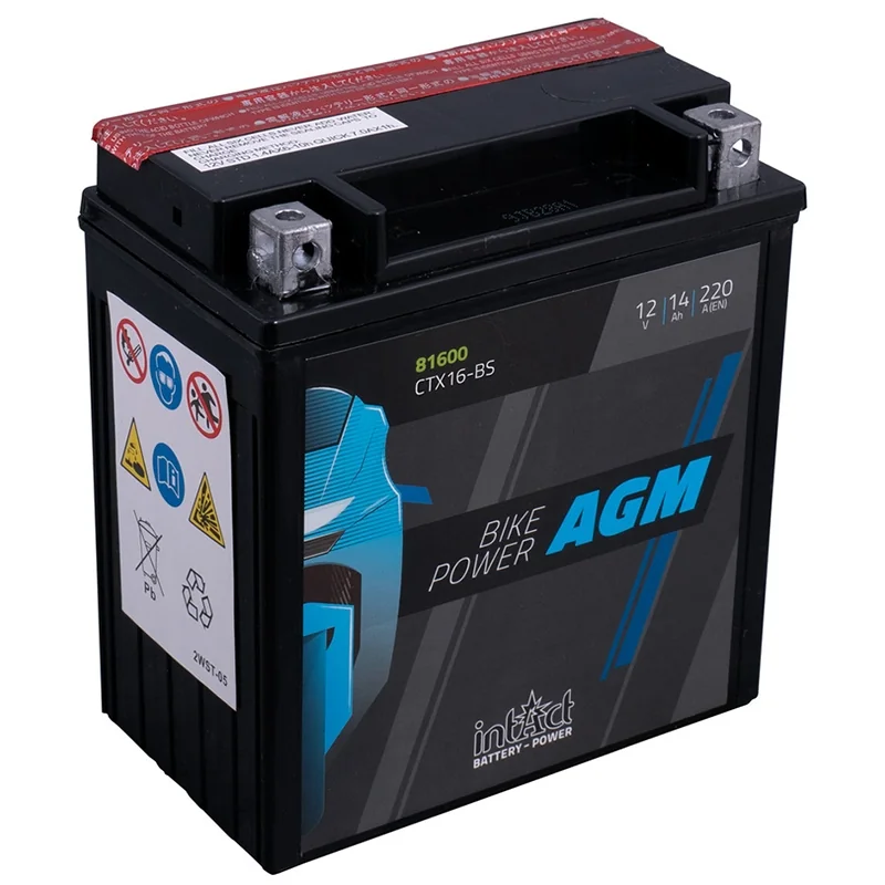 Bateria IntAct AGM CTX16-BS 14Ah 220A