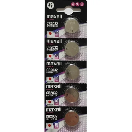 Pilhas Botão Lítio Maxell CR2032 (5 Unidades)