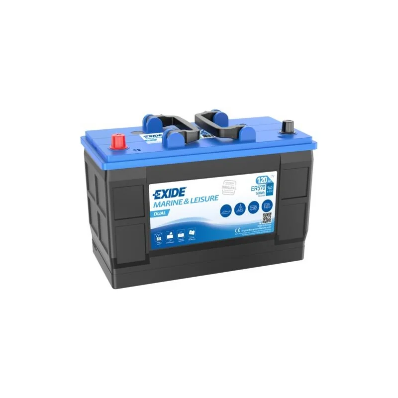 Bateria Exide ER570 12V 120Ah 760A – Uso duplo arranque e serviço